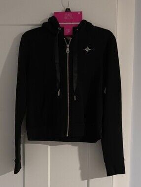 Paris Hilton Black Women's Zip Up Jacket